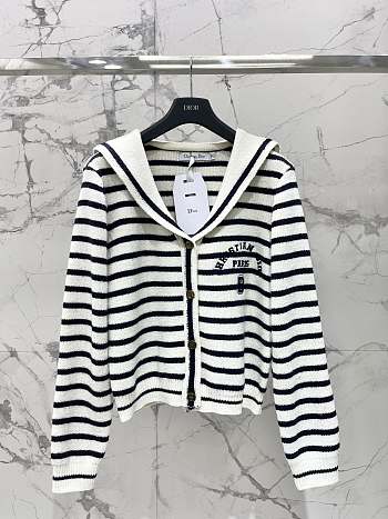 Bagsaaa Dior Marinière cardigan D-Stripes motif