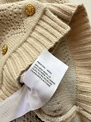 Bagsaaa Louis Vuitton Double-Breasted Mahina Knit Cardigan beige - 4