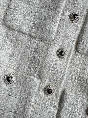 Bagsaaa Chanel tweed cropped jacket white - 3