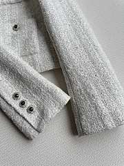 Bagsaaa Chanel tweed cropped jacket white - 2