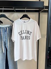 Bagsaaa Celine Loose T-shirt in cotton jersey white - 1
