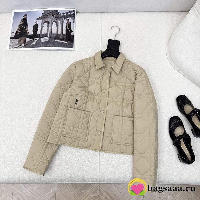 Bagsaaa Dior Cannage quilted jacket beige - 1