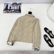 Bagsaaa Dior Cannage quilted jacket beige - 2