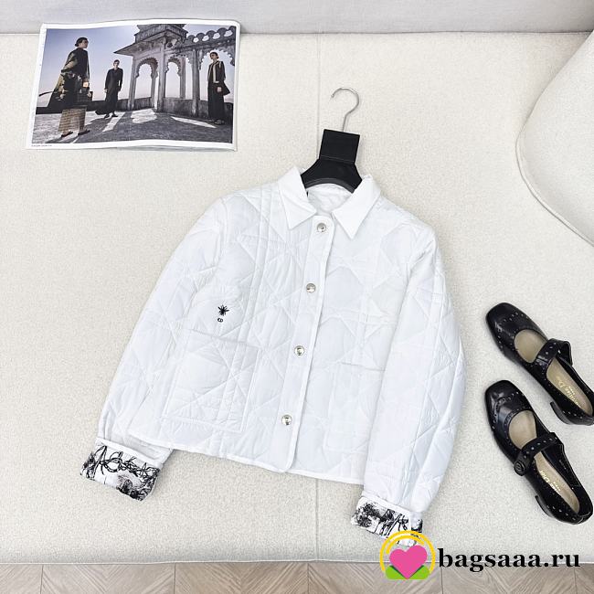 Bagsaaa Dior Cannage quilted jacket white - 1