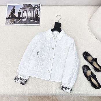 Bagsaaa Dior Cannage quilted jacket white