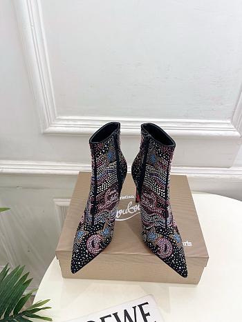 Bagsaaa Christian Louboutin So Kate Starlight Red Sole Booties multicolored strass