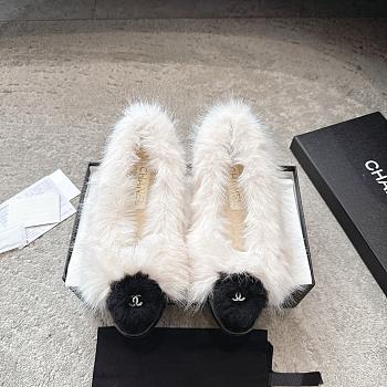 Bagsaaa Chanel ballerina flats mixed shearling