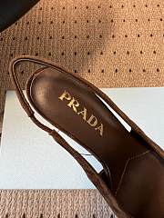 Bagsaaa Prada Suede Slingback Pumps dark brown - 3