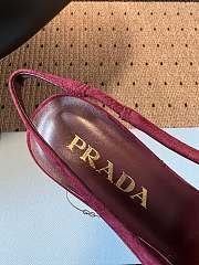 Bagsaaa Prada Suede Slingback Pumps dark red - 2