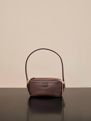 Bagsaaa Miu Miu Leather pouch 5NE024 Briarwood - 20cm