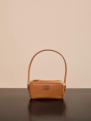 Bagsaaa Miu Miu Leather pouch 5NE024 Brown - 20cm