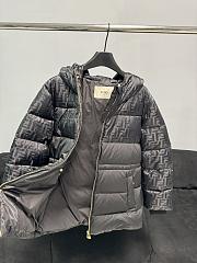 Bagsaaa Fendi FF-print puff jacket in black nylon - 3