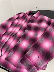 Bagsaaa Balenciaga check-print padded wool shirt pink - 2