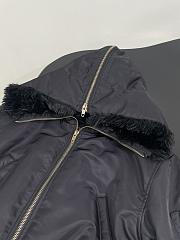 Bagsaaa Balenciaga hooded bomber jacket with a faux fur collar black - 3
