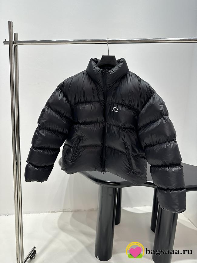 Bagsaaa Balenciaga black logo-detail puffer jacket - 1