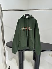 Bagsaaa Balenciaga green hoodie with a shaded logo effect - 1