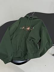 Bagsaaa Balenciaga green hoodie with a shaded logo effect - 2