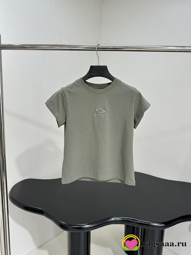 Bagsaaa Balenciaga Loop Sports Icon Fitted T-Shirt in grey - 1