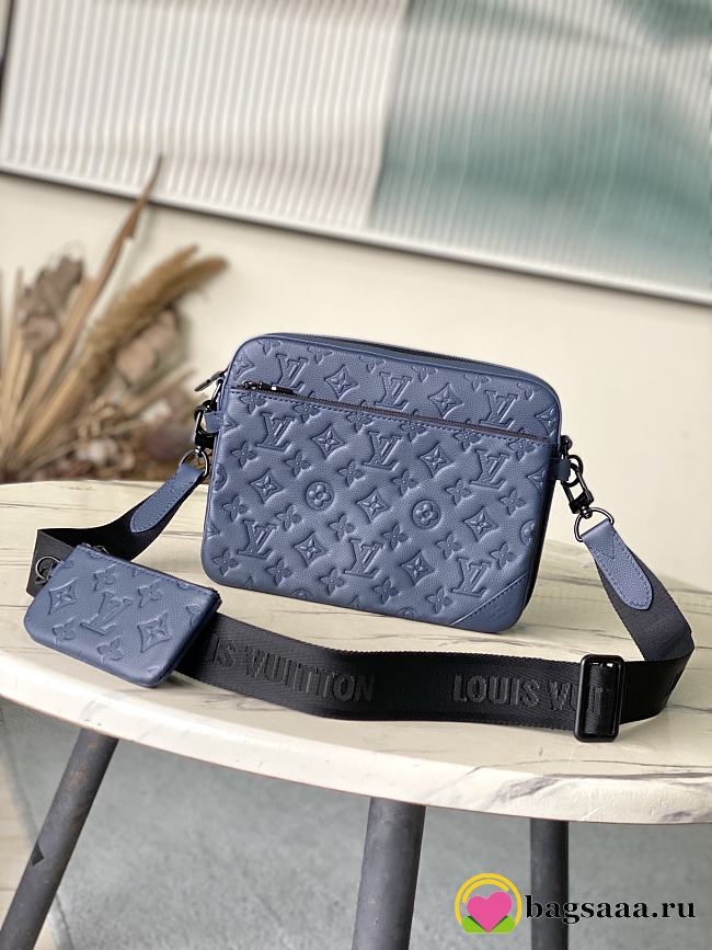 Bagsaaa LV M14785 Trio Messenger Navy Blue - 25cm - 1