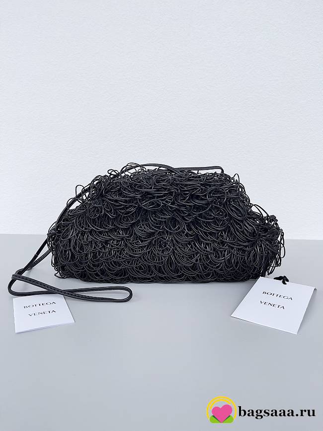 Bagsaaa Bottega Veneta The Sponge Pouch clutch bag black - 22cm - 1