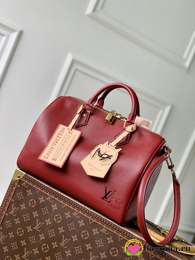 Bagsaaa LV M25766 Speedy Soft 30 red - 30 cm - 1