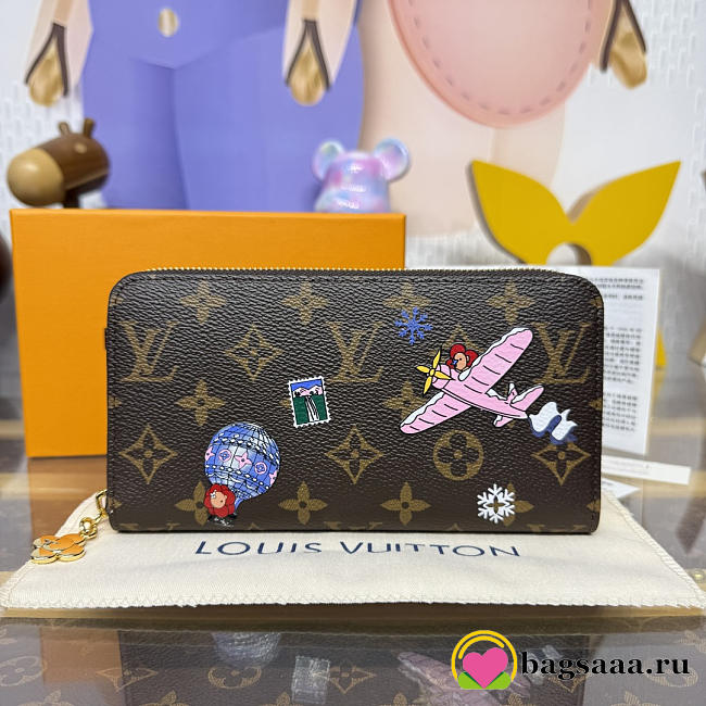 Bagsaaa LV M26256 Zippy Wallet Monogram Snowy Pearl - 19.5cm - 1