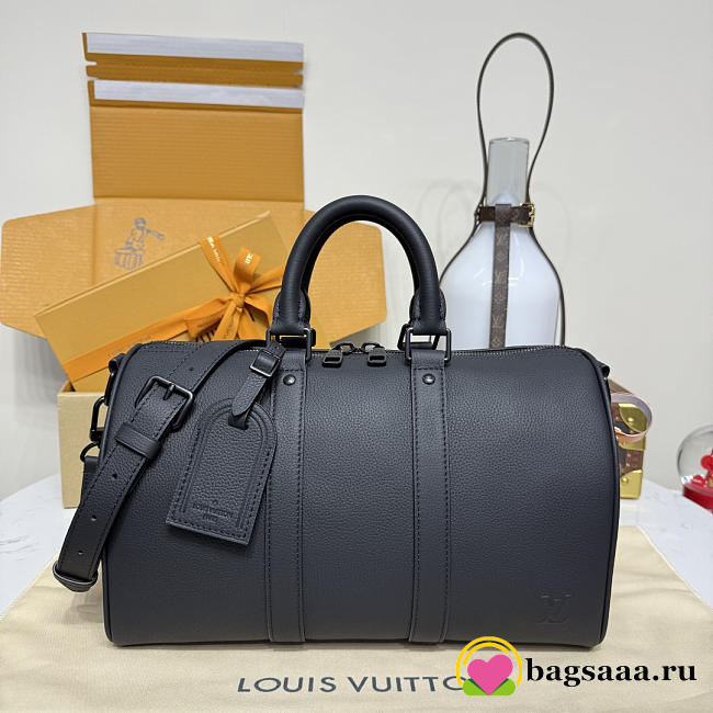 Bagsaaa LV M15249 Keepall Bandoulière 35 Black - 34cm - 1