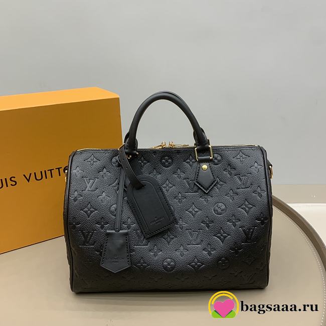 Bagsaaa LV M47186 Speedy Soft 30 Black - 30cm - 1