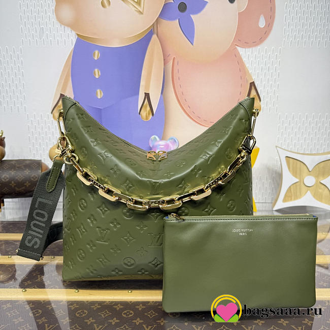 Bagsaaa LV M15228 Coussin Hobo MM Dark Khaki - 38cm - 1