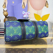 Bagsaaa LV M25786 Keepall Bandoulière 25 Blue Stripes - 25cm - 3