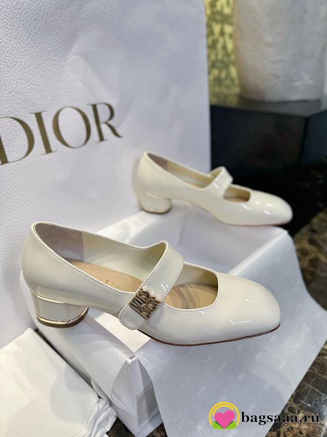 Bagsaaa Miss Dior Pump White Patent Calfskin - 1