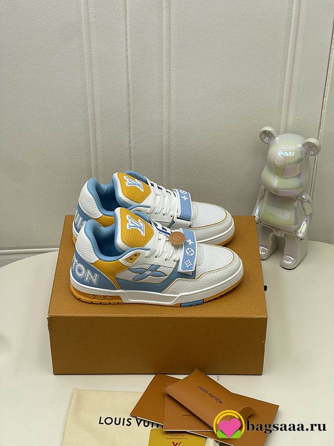 Bagsaaa LV Trainer Sneaker blue Signature details - 1