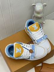 Bagsaaa LV Trainer Sneaker blue Signature details - 4