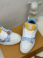 Bagsaaa LV Trainer Sneaker blue Signature details - 3