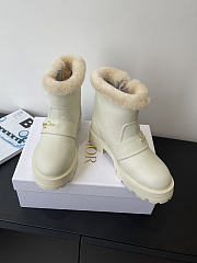 Bagsaaa DiorAlps D-Quest Ankle Boot White Grained Calfskin and Shearling - 4