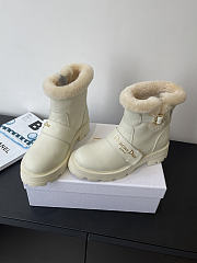 Bagsaaa DiorAlps D-Quest Ankle Boot White Grained Calfskin and Shearling - 2