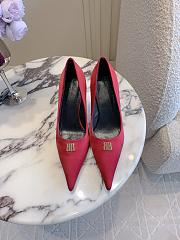 Bagsaaa Balenciaga Avenue 90 satin pumps red - 7cm - 1