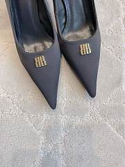 Bagsaaa Balenciaga Avenue 90 satin pumps black - 7cm - 4