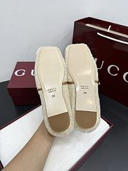 Bagsaaa Women's Gucci Horsebit ballet flat Light beige merino wool 839411  - 4