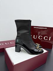 Bagsaaa Gucci Women's ankle boot with half Horsebit 849549 black - 1