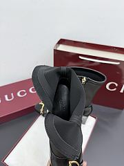 Bagsaaa Gucci Women's ankle boot with half Horsebit 849549 black - 4