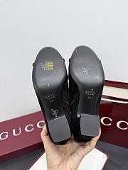 Bagsaaa Gucci Women's ankle boot with half Horsebit 849549 black suede - 4