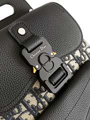 Bagsaaa Dior Gallop Sling Bag Beige and Black Dior Oblique Jacquard with Black Grained Calfskin - 27.5cm - 2