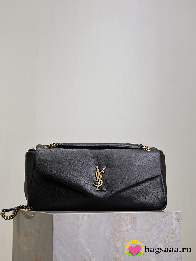 Bagsaaa YSL Calypso Medium In Grained Lambskin 800916 Black - 30cm - 1