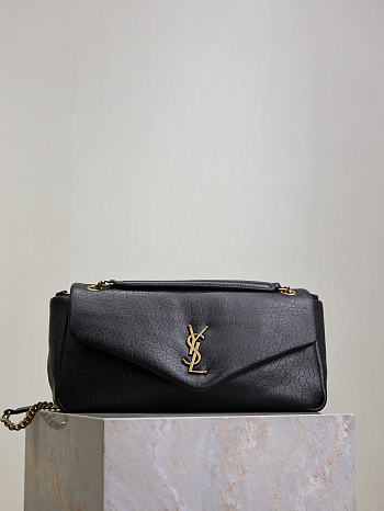 Bagsaaa YSL Calypso Medium In Grained Lambskin 800916 Black - 30cm