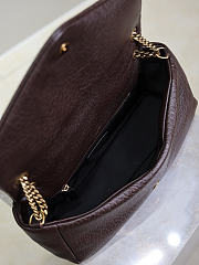 Bagsaaa YSL Calypso Medium In Grained Lambskin 800916 Dark Brown - 30cm - 2
