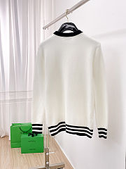 Bagsaaa Loewe Anagram sweater in a wool blend with contrast striped white - 3