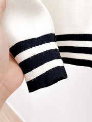 Bagsaaa Loewe Anagram sweater in a wool blend with contrast striped white - 2