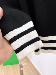 Bagsaaa Loewe Anagram sweater in a wool blend with contrast striped black - 3