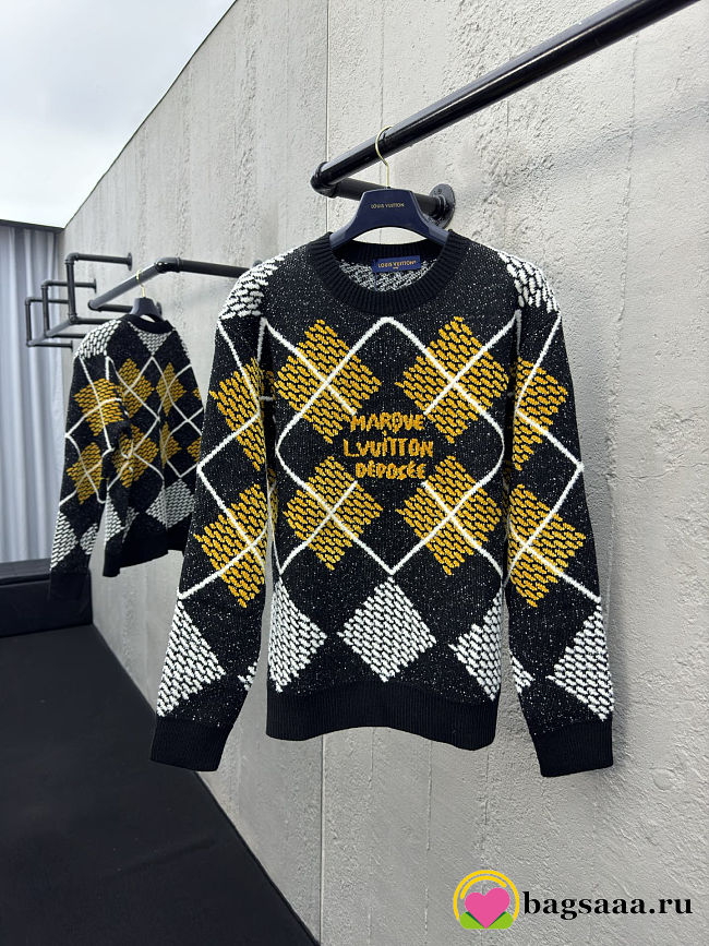 Bagsaaa Louis Vuitton Wool Blend Pullover with the Damier Argyle motif - 1